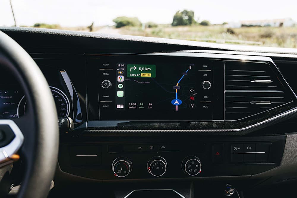 VW California dashboard.