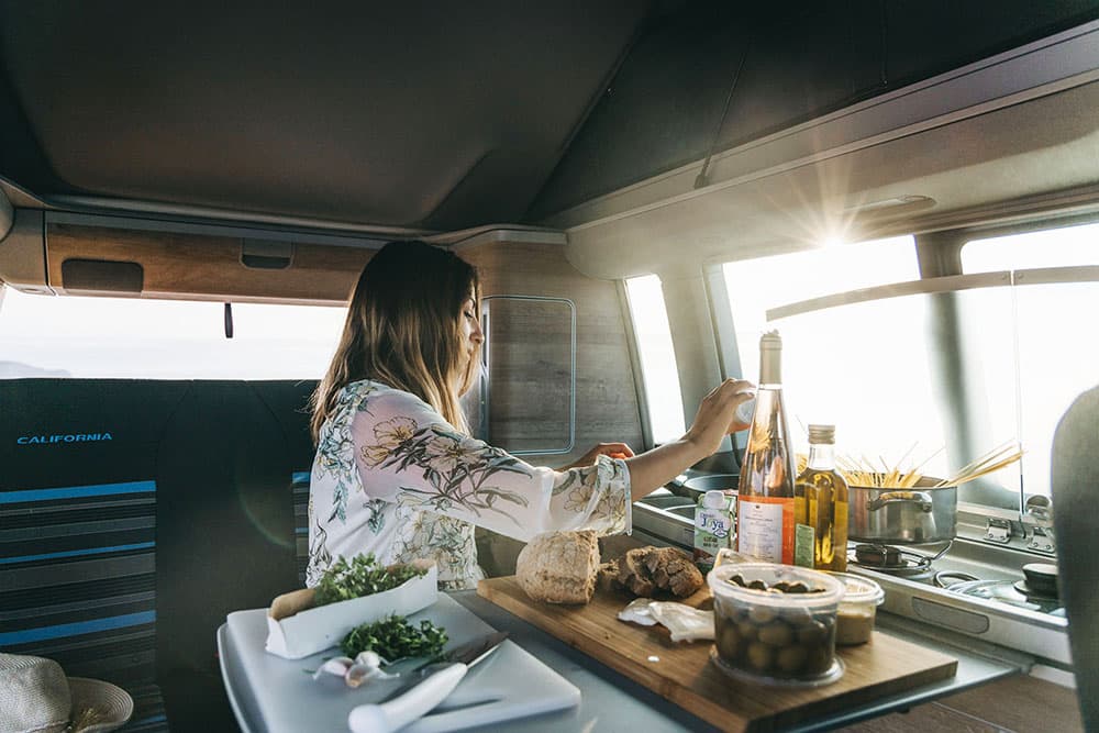 VW California interior.